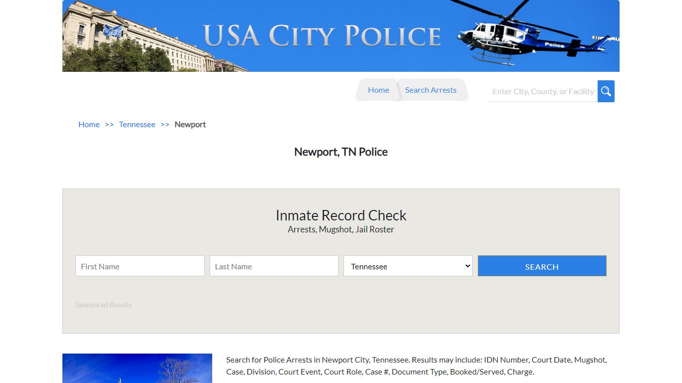 Newport, TN Police | Jail Records